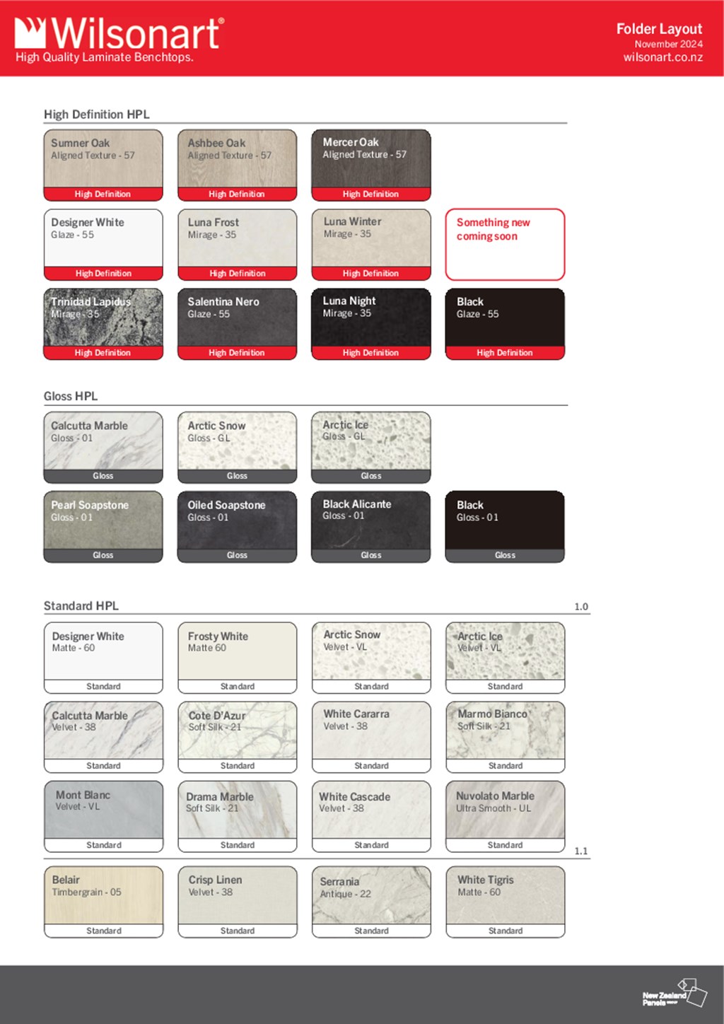 Wilsonart HPL Folder Layout