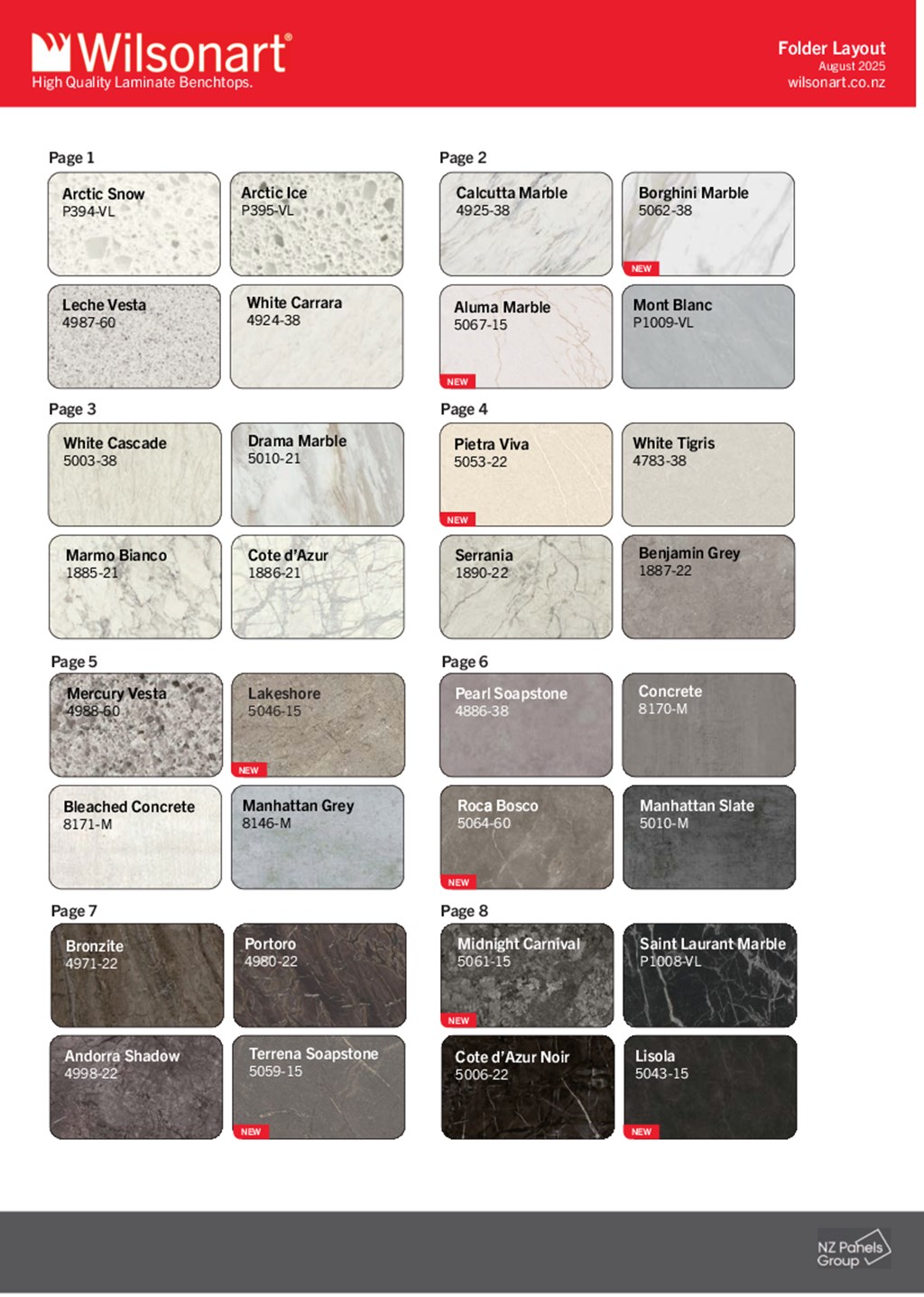 Wilsonart HPL Folder Layout