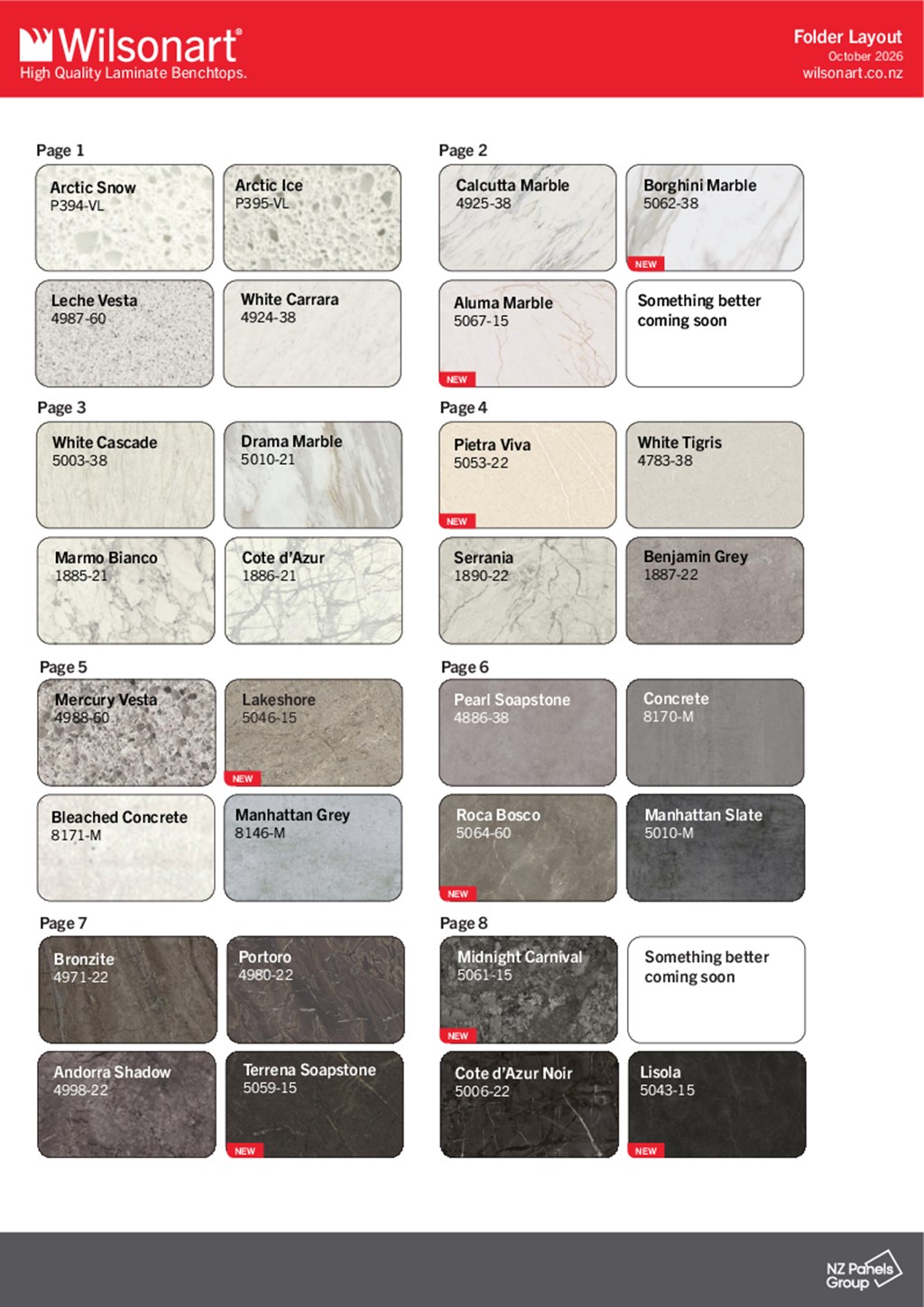 Wilsonart HPL Folder Layout